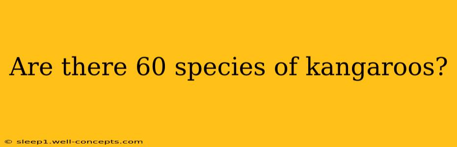 Are there 60 species of kangaroos?