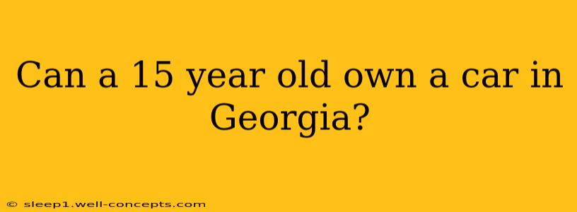 Can a 15 year old own a car in Georgia?