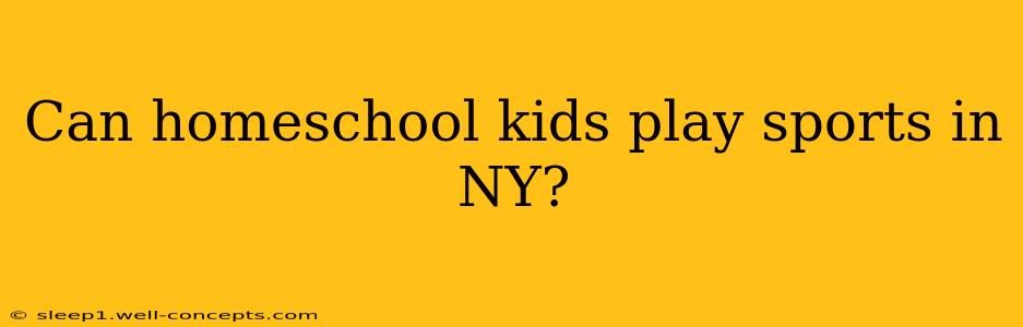 Can homeschool kids play sports in NY?