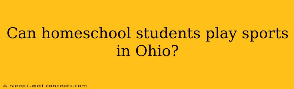 Can homeschool students play sports in Ohio?