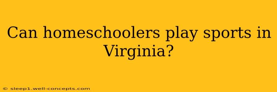 Can homeschoolers play sports in Virginia?