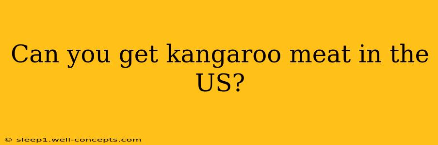 Can you get kangaroo meat in the US?