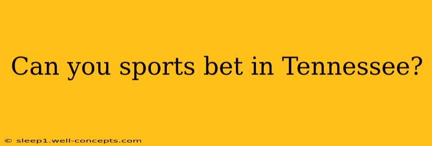 Can you sports bet in Tennessee?