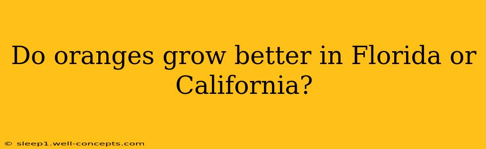 Do oranges grow better in Florida or California?