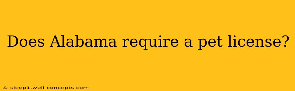 Does Alabama require a pet license?