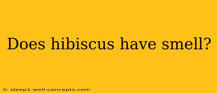 Does hibiscus have smell?