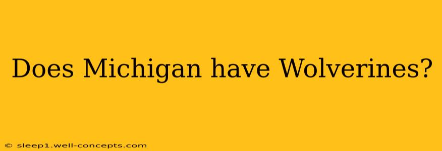 Does Michigan have Wolverines?