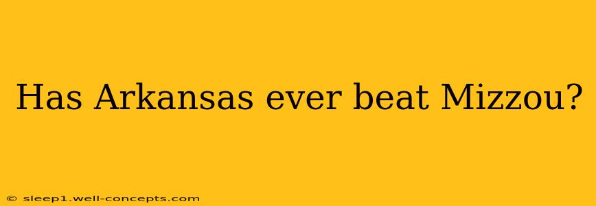 Has Arkansas ever beat Mizzou?