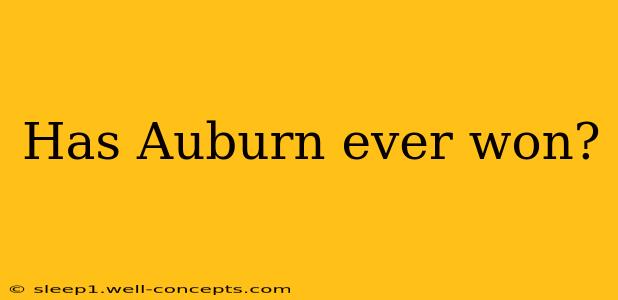 Has Auburn ever won?