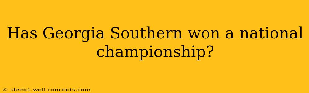 Has Georgia Southern won a national championship?