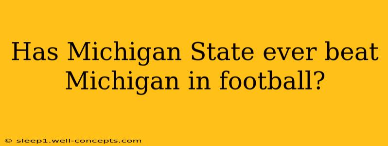 Has Michigan State ever beat Michigan in football?