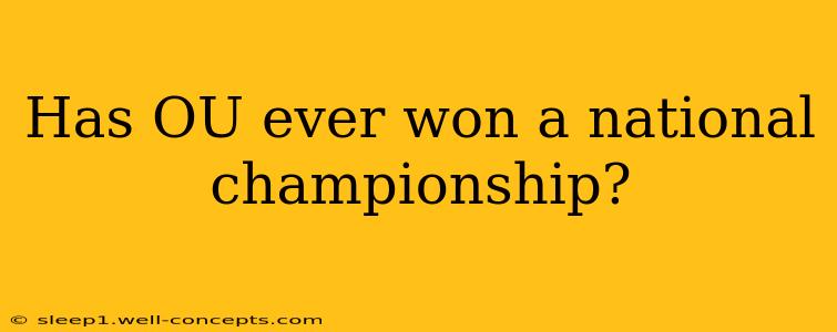 Has OU ever won a national championship?