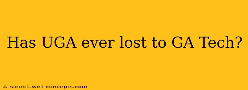 Has UGA ever lost to GA Tech?