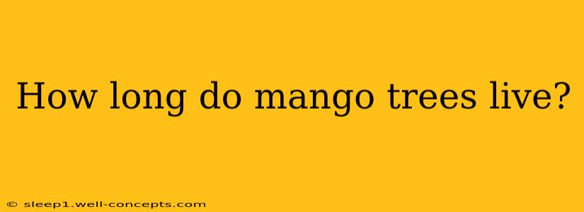 How long do mango trees live?