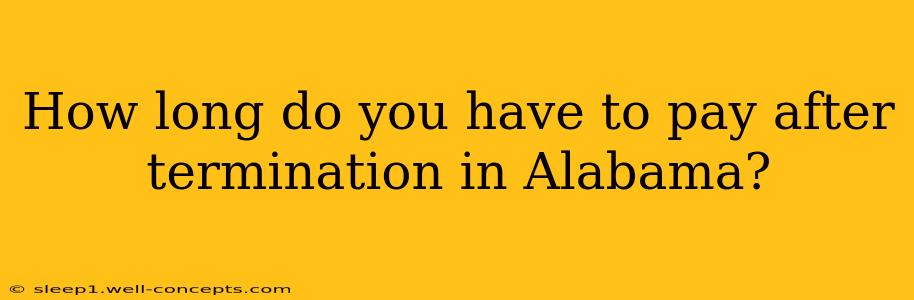 How long do you have to pay after termination in Alabama?