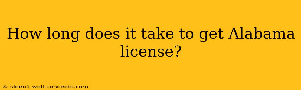 How long does it take to get Alabama license?