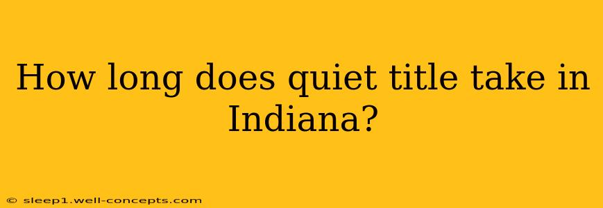 How long does quiet title take in Indiana?