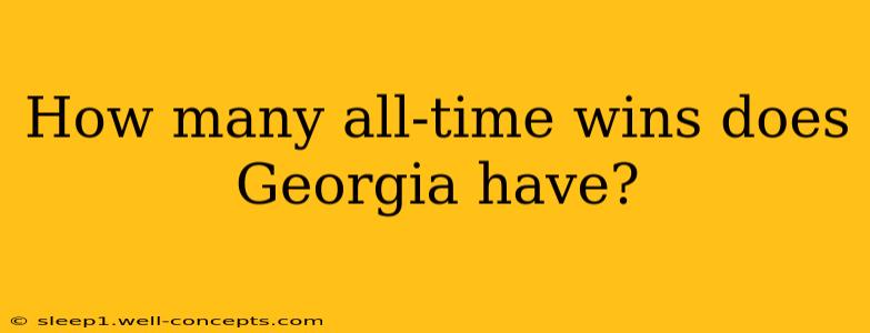 How many all-time wins does Georgia have?