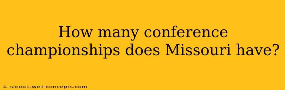 How many conference championships does Missouri have?