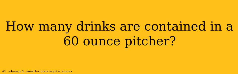 How many drinks are contained in a 60 ounce pitcher?