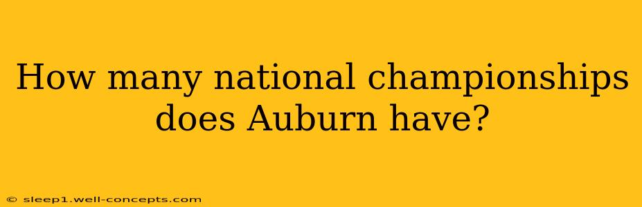 How many national championships does Auburn have?