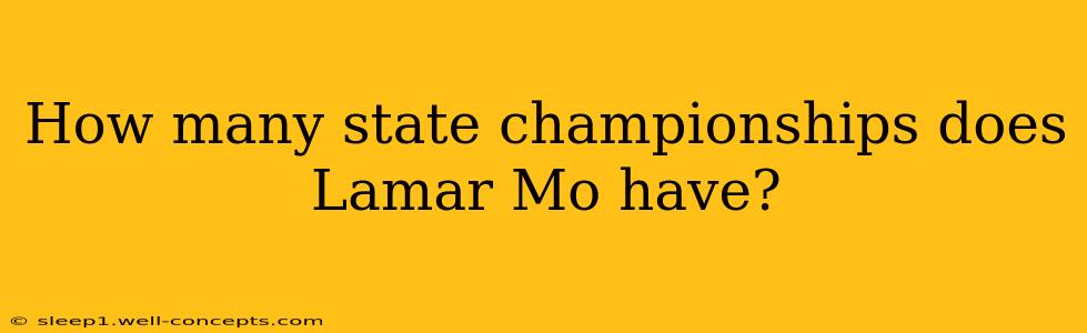 How many state championships does Lamar Mo have?