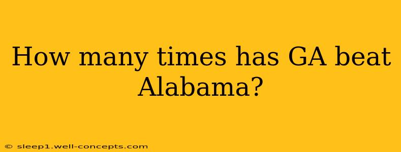 How many times has GA beat Alabama?