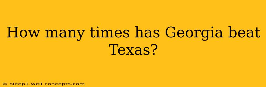 How many times has Georgia beat Texas?