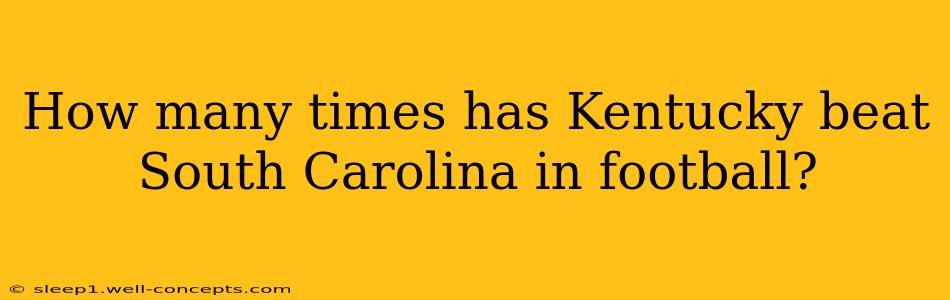 How many times has Kentucky beat South Carolina in football?