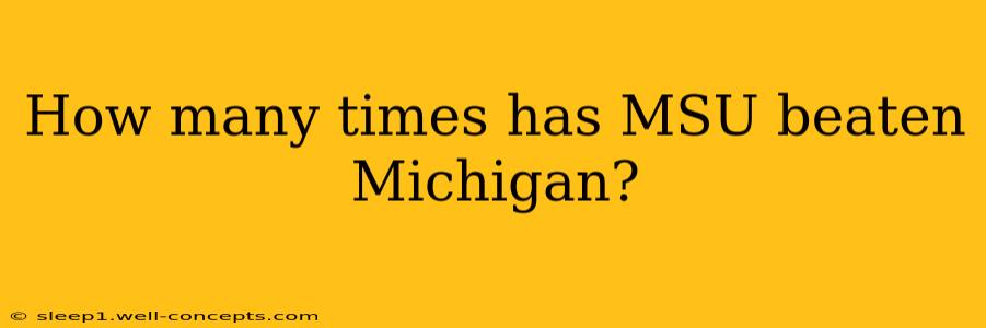 How many times has MSU beaten Michigan?