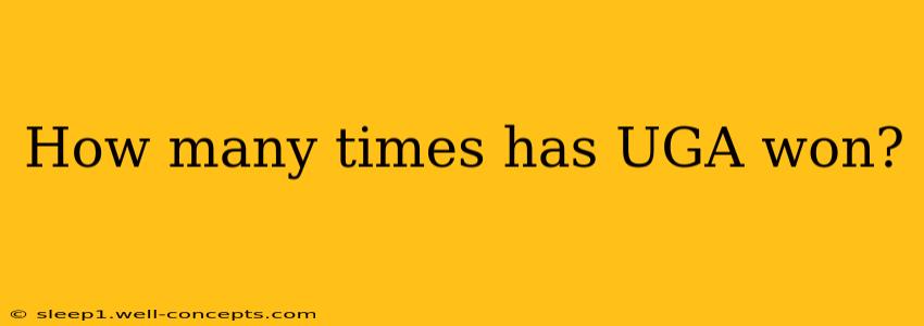 How many times has UGA won?