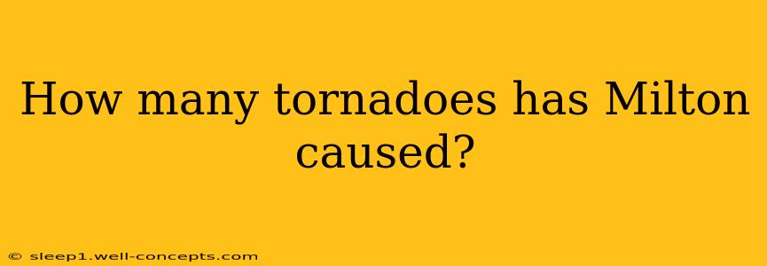 How many tornadoes has Milton caused?