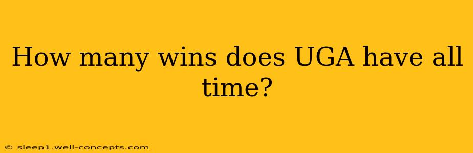 How many wins does UGA have all time?