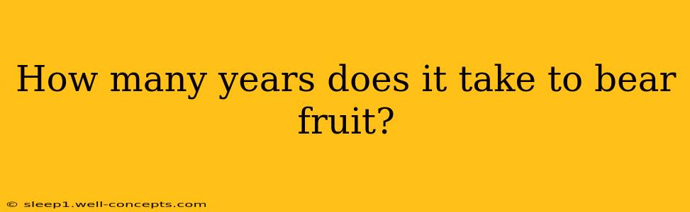 How many years does it take to bear fruit?