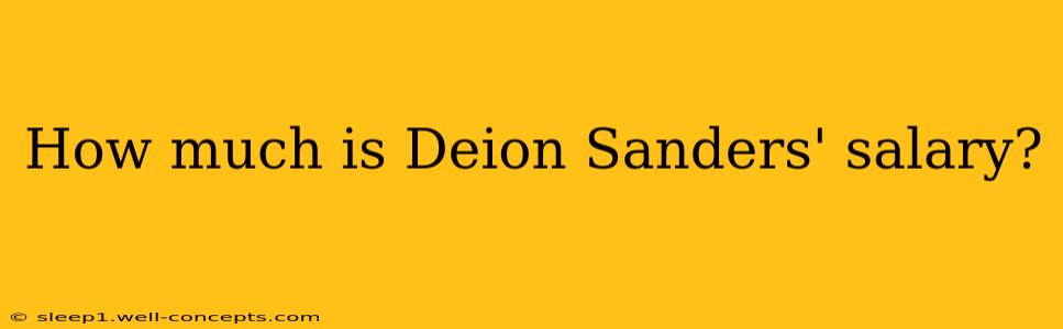 How much is Deion Sanders' salary?