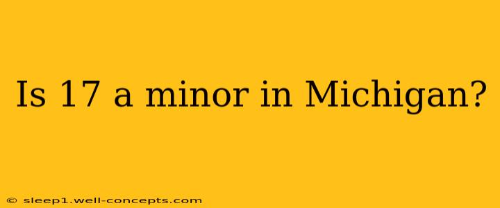 Is 17 a minor in Michigan?