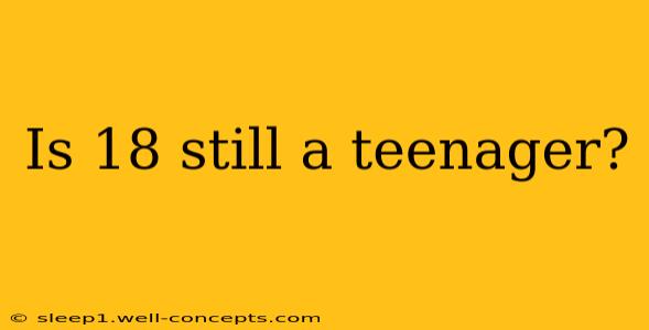 Is 18 still a teenager?