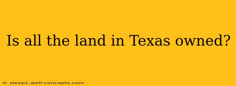 Is all the land in Texas owned?