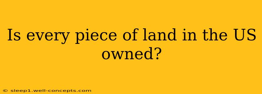 Is every piece of land in the US owned?