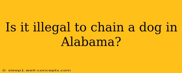 Is it illegal to chain a dog in Alabama?