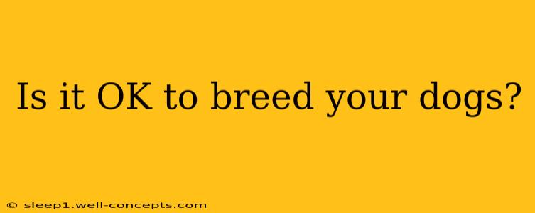 Is it OK to breed your dogs?