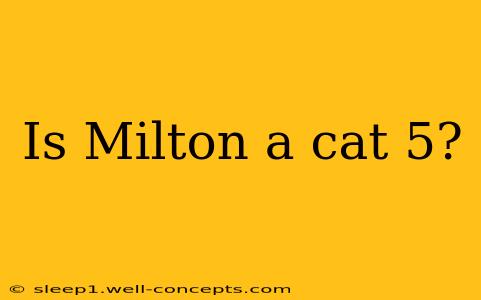 Is Milton a cat 5?