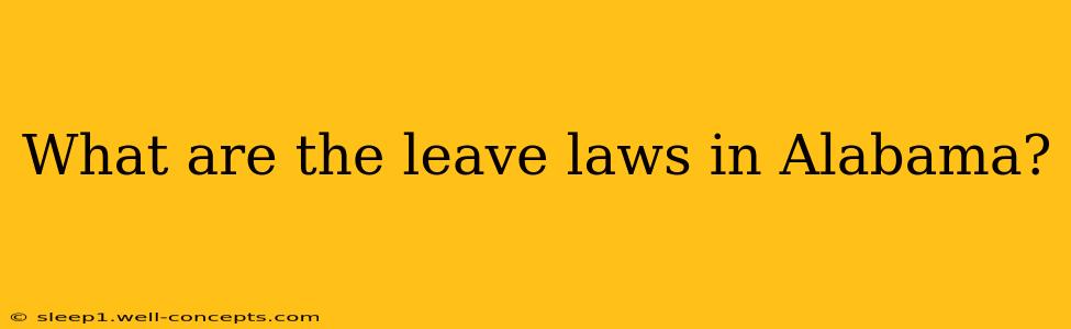 What are the leave laws in Alabama?