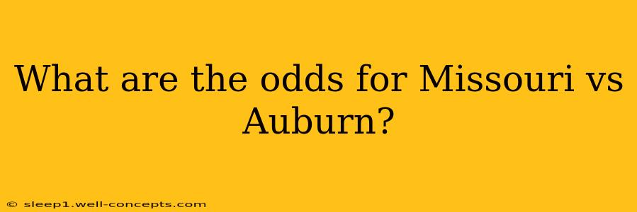 What are the odds for Missouri vs Auburn?