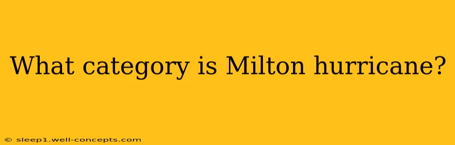 What category is Milton hurricane?