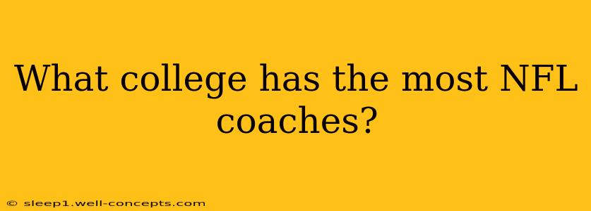 What college has the most NFL coaches?