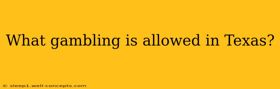 What gambling is allowed in Texas?