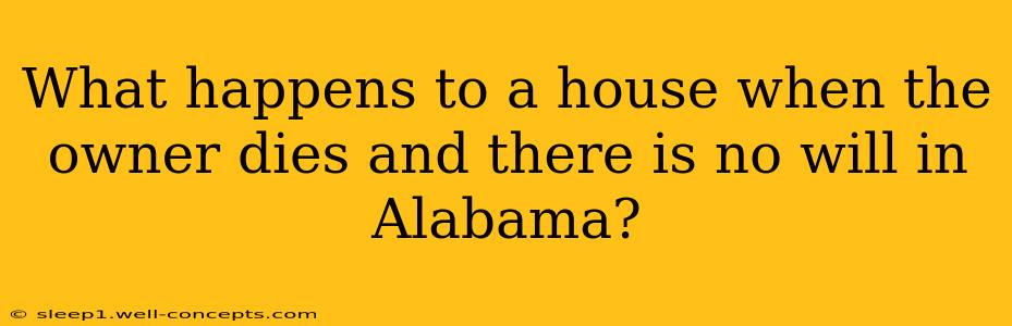 What happens to a house when the owner dies and there is no will in Alabama?