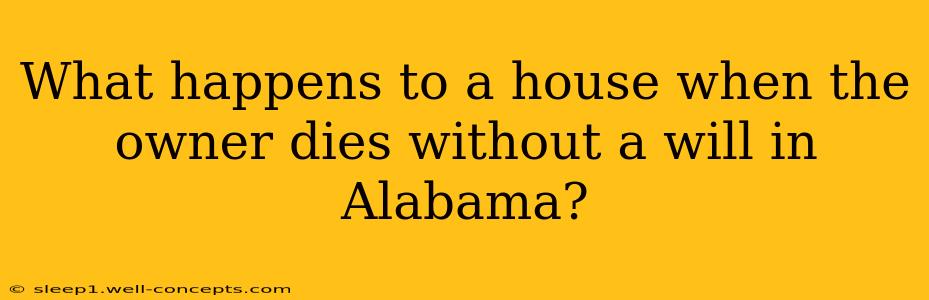 What happens to a house when the owner dies without a will in Alabama?