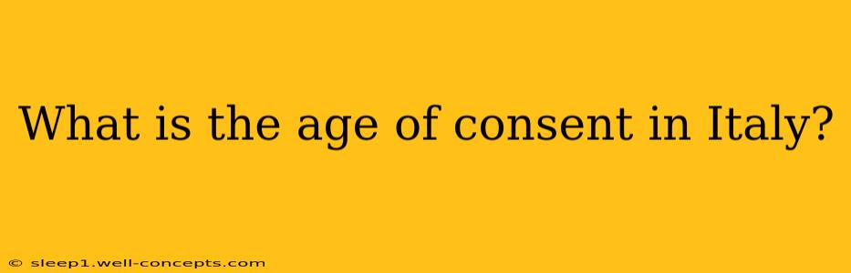 What is the age of consent in Italy?